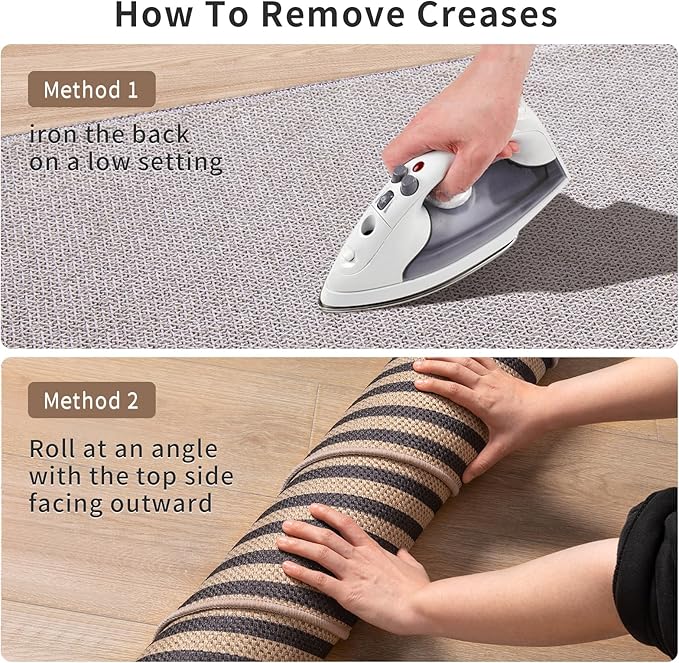 Tangsoo Rainbow Easy Jute Rug 2x4 Small Throw Rugs for Entryway,Washable Ultra Thin Outdoor Door Mat, Black Brown Non-Slip Indoor Floor Carpet for Entrance Kitchen Hallway Bedroom Front Porch