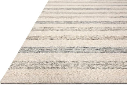Loloi Chris Loves Julia Chris Collection CHR-05 Ivory/Slate 2'-6'' x 9'-9'', .50" Pile Height, Runner Rug