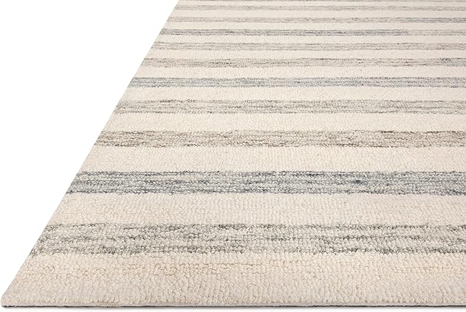 Loloi Chris Loves Julia Chris Collection CHR-05 Ivory/Slate 8'-6'' x 11'-6'', .50" Pile Height, Area Rug