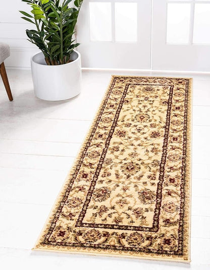 Unique Loom Voyage Collection Area Rug - St. Louis (2' 7" x 12' Runner Cream/Brown)