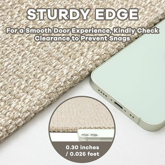 EARTHALL Runner Rug 3x20 Ft Washable Runners for Hallways Extra Long Woven Non Slip Entryway Runner Braided Kitchen Runner Indoor Outdoor Carpet Runners for Hotels, Officel, Stair, Send/Beige