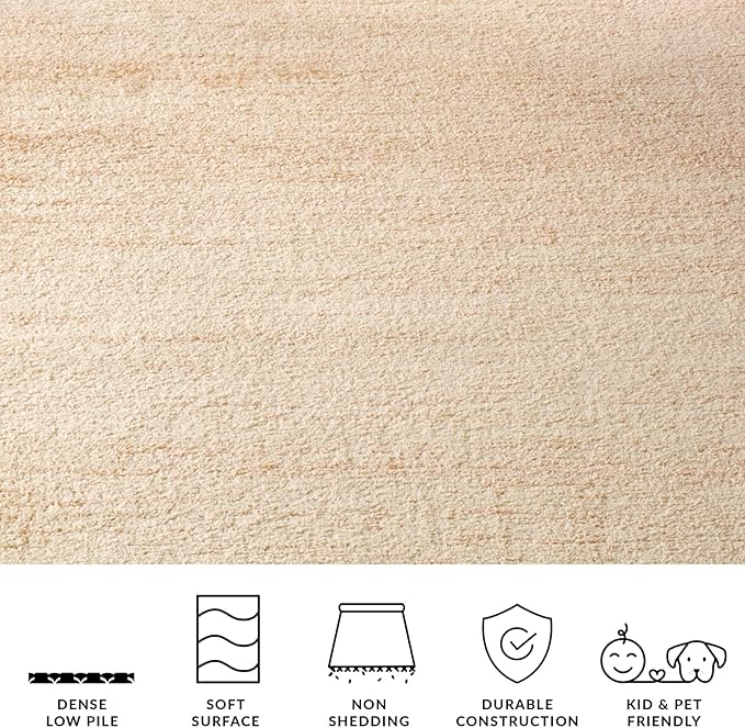 SAFAVIEH Adirondack Collection Area Rug - 6' x 8' Oval, Champagne & Cream, Modern Ombre Design, Non Shedding & Easy to Clean, Ideal for Living Room, Bedroom, Office, Dining Space (ADR113W)