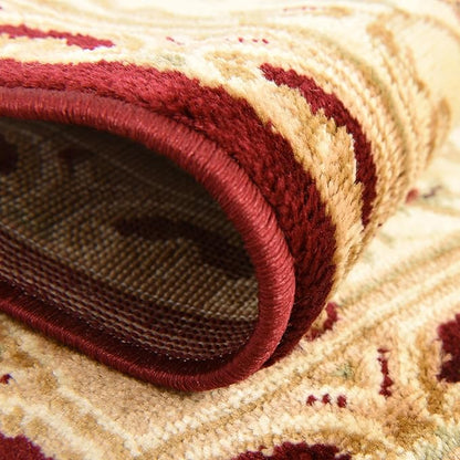 Unique Loom Versailles Collection Traditional Classic Floral Motif Area Rug (10' 0 x 14' 0 Rectangular, Burgundy/Ivory)
