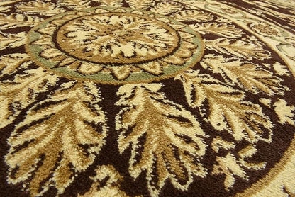 Unique Loom Versailles Collection Traditional Classic Medallion Floral Motif Area Rug (8' 0 x 8' 0 Square, Brown/ Ivory)