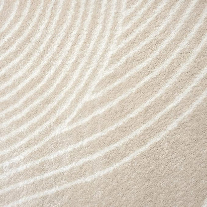 Abani Nuevo Collection Area Rug - Transitional Beige/Cream Design -9' x 12' - Easy to Clean - Durable for Kids and Pets - Non-Shedding - Medium Pile - Soft Feel - for Living Room, Bedroom & Office