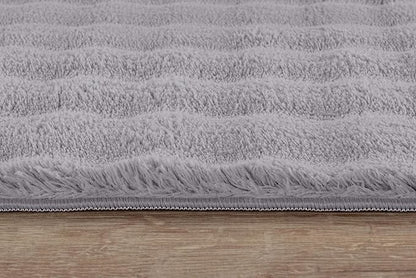 CAMILSON Modern Gray Non Slip Rug 8x10 Ultra Soft High Pile Area Rugs Non Skid Rubber Backing Durable & Easy to Clean Carpet for Living Room Bedroom Kids Room Indoor Use (8 x 10 Gray)