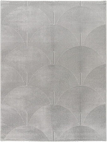 Paco Home Modern Area Rug with Minimalist Arched Lines in Neutral Grey, Size: 2'8" x 4'11"