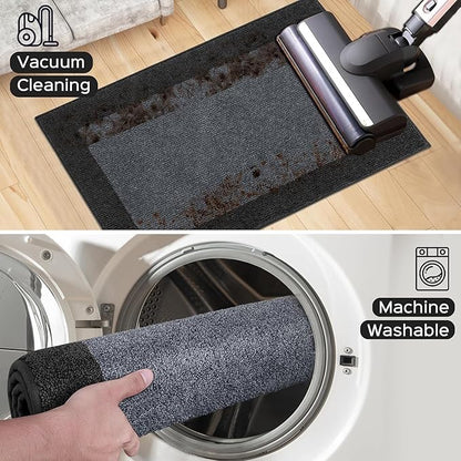 Machine Washable Runner Rug 32" x 120", Non Slip Kitchen Mat for Floor, Absorbent Entryway Rug for Kitchen, Bedroom, Living Room, Hallway, Door (Roll Packing)