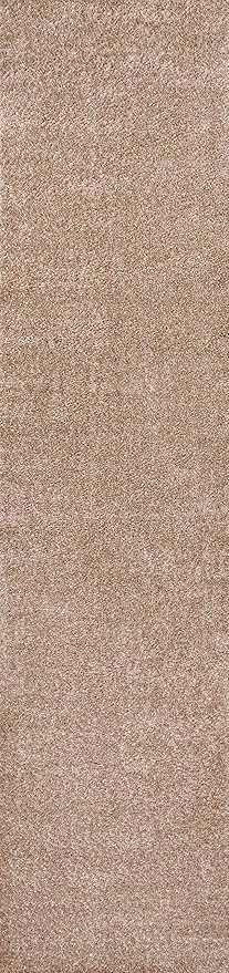 JONATHAN Y Haze Solid Low-Pile Beige Runner Rug 2x12, Coastal,Bohemian,Minimalist,Classic, Easy-Cleaning for Living Room,Bedroom,Kitchen,Pet Friendly,Non-Shedding (SEU100G-212)