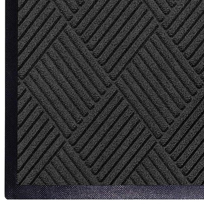 M+A Matting WaterHog Diamond | Commercial-Grade Entrance Mat with Rubber Border – Indoor/Outdoor, Quick Drying, Stain Resistant Door Mat (Charcoal, 6' x 8')