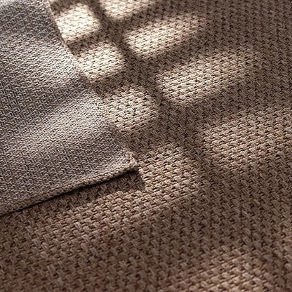 CAMILSON Indoor and Outdoor Runner Rug Natural Solid Boho Woven Design Easy-Cleaning Non Shedding Farmhouse Living Room Bedroom Garden Patio and Kitchen Washable Outside Carpet Alfombras (2x7)