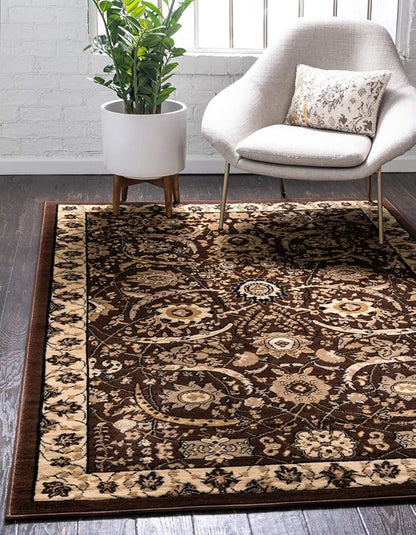 Unique Loom Espahan Collection Area Rug - Cape Cod (9' 10" x 13' 1" Rectangle, Brown/ Beige)