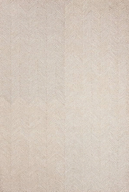 Modern Herringbone Chevron Collection Handcrafted Wool Area Rug - Durable, Zigzag Pattern, for High Traffic, Contemporary Design for Living Room, Bedroom, Dining Room Decor (Sand Beige, 9' x 11')