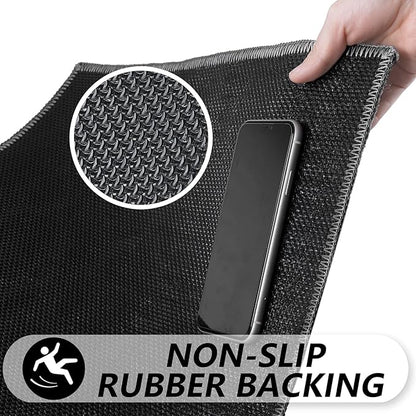 Timo Indoor Door Mat, Front Door Rug 24"x36" Rubber Backing Non Slip Absorbent Door Mats, Resist Dirt Entrance Doormat Inside Floor Mats for Entryway, Machine Washable Low-Profile Doormat, Black