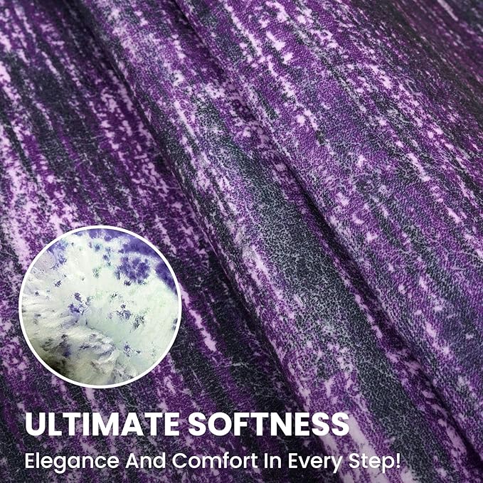 2x3 Modern Abstract Rug for Entryway, Purple White Super Soft Small Area Rug, Washable Non-Slip Kitchen Rugs, Low-Pile Mat for Bedside, Indoor Door Mat