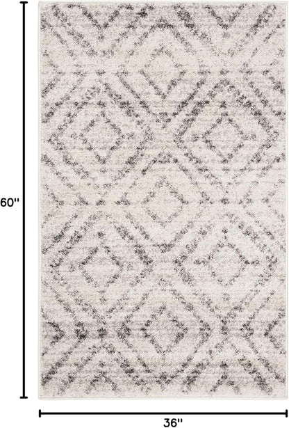 SAFAVIEH Adirondack Collection Accent Rug - 3' x 5', Light Grey & Grey, Modern Distressed Design, Non-Shedding & Easy Care, Ideal for High Traffic Areas in Entryway, Living Room, Bedroom (ADR131C)