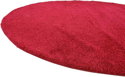 Unique Loom Solo Collection Area Rug - Calabasas (7' 10" Round, Red)