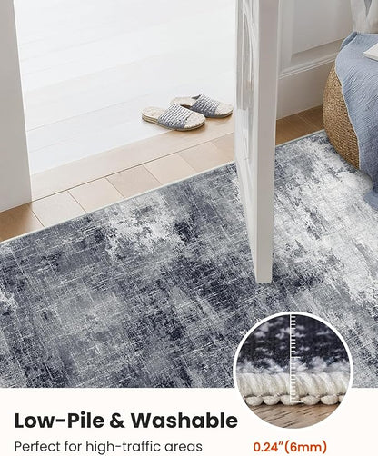 AMADA HOMEFURNISHING 9x12 Area Rugs for Living Room, Modern Large Area Rugs with Non-Slip Backing & Low Pile, Neutral Soft Washable Rug for Nursery, Bedroom, Dinning Room, Playroom, Grey