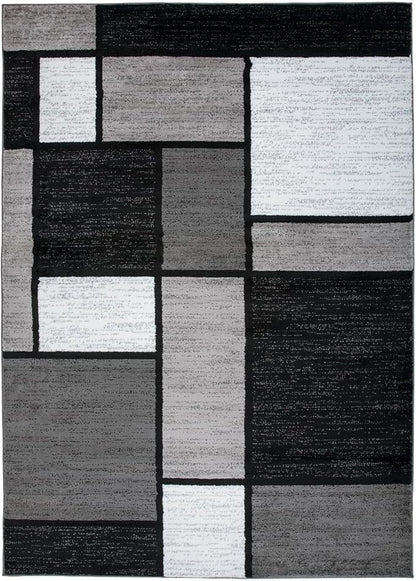 Rugshop Contemporary Modern Boxes for Home Office,Living Room,Bedroom,Kitchen Open Spaces Non Shedding Area Rug 12' x 15' Gray