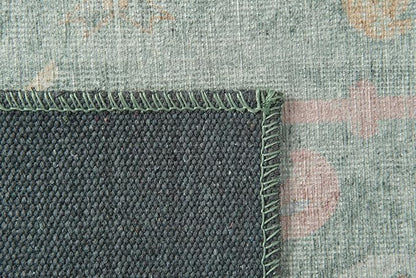 Revival Rugs Nimbus 6'x9' Zero-Shedding Area Rug for Living Room Bedroom - Oeko-TEX Certified, Low Pile, Spot Clean, Confetti, Mint Green