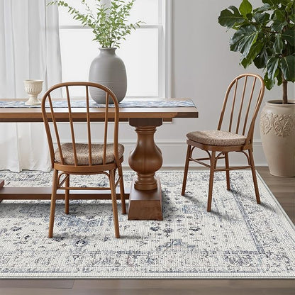 LUMI Washable Area Rug for Living Room, 10x14 Ultra Soft Traditional Rugs Non Slip with Rubber Backing, Low Profile, High Traffic, Stain Resistant Carpets, Ideal for Bedroom, Dining Room, Indoor