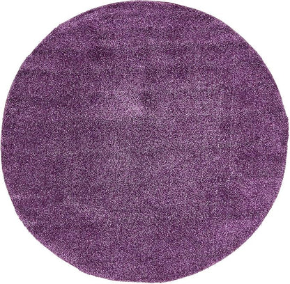 Unique Loom Solo Collection Area Rug - Calabasas (7' 10" Round, Violet)