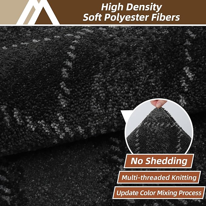 COSY HOMEER Plaid Door Mat 20" x 32",Dirt Trapper Entryway Rugs,Non-Slip Washable Farmhouse Doormat,Low Profile Welcome Mats for Paws Dark Grey