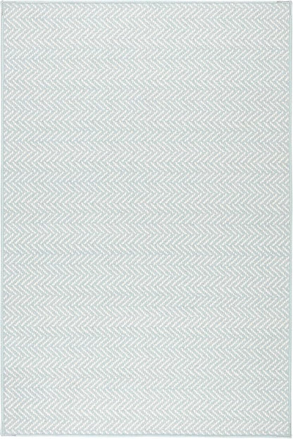 Dash & Albert Herringbone Navy Machine Washable Rug, 7.5 X 9.5 Feet, Blue Geometric Pattern