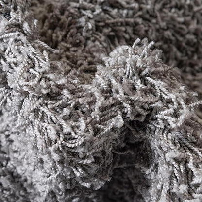 Unique Loom Solid Shag Collection Area Rug (4' Octagon, Cloud Gray)