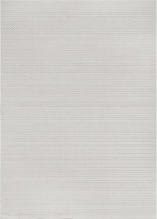 Micro Loop Indoor Rug White 5x7 Boho Geometric Neutral Area Rugs for Living Room Soft Luxury Modern Low and High Pile Durable Stain Resistant Non-Shedding Indoor Area Carpet 5 x 7