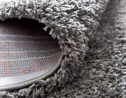 Unique Loom Solid Shag Collection Area Rug (3' 3" x 5' 3" Rectangle, Graphite Gray)