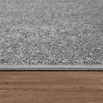 Paco Home Solid Area Rug in Anthracite Modern Plain Design, Size: 4'7" x 6'7"