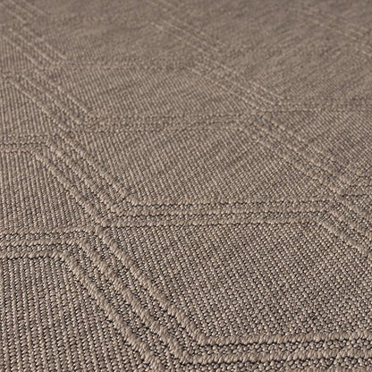 LUXE WEAVERS Modern Farmhouse Brown 5x7 Washable Area Rug, Anti-Slip Diamond Pattern Carpet