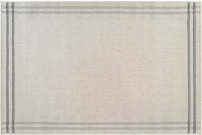 Easy Jute Rugs 2x3 Bordered Bone Color Living Room Indoor Outdoor Door Mat for Patio and Kitchen Rug High Traffic Washable Easy to Clean Solid Boho Woven Design Outside Carpet (2 x 3)