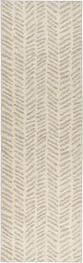 Dash & Albert Rowley Grey Machine Washable Rug, Runner-2.5 X 8 Feet, Grey Graphic Pattern