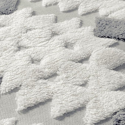 Ivory Grey 6x9 Area Rug Washable Living Room Moroccan Shag Carpet Non Slip Soft Neutral Boho Plush Pile Large Throw Rug for Office Bedroom Dining Room Playroom