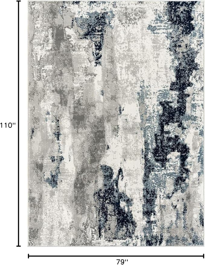 LUXE WEAVERS Kimberly Collection Ivory 6x9 Modern Abstract Area Rug