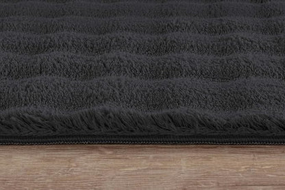 CAMILSON Modern Dark Gray Non Slip Rug 4x6 Ultra Soft High Pile Area Rugs Non Skid Rubber Backing Durable & Easy to Clean Carpet for Living Room Bedroom Kids Room Indoor Use (4 x 6 Dark Gray)