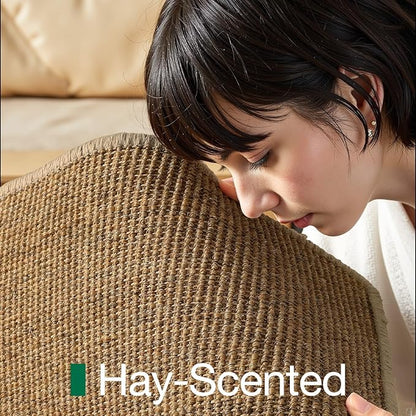 LUMI Handwoven Sisal Door Mat, Non-Slip Durable Entryway Mat, Welcome Front Doormat, Solid Floor Mats for Entrance, 20"x32", Brown Sisal