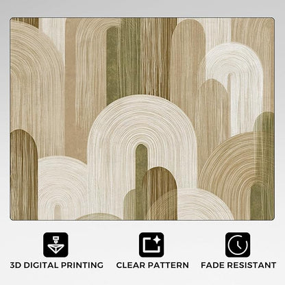 Abstract Geometry Rugs for Entryway, 2x3 ft, Minimalist Geo Arched Area Rugs for Bedroom Kitchen Entrance, Soft Non Slip Washable Mid Century Modern Indoor Door Mat Home Decorations Dt-Ghf-19
