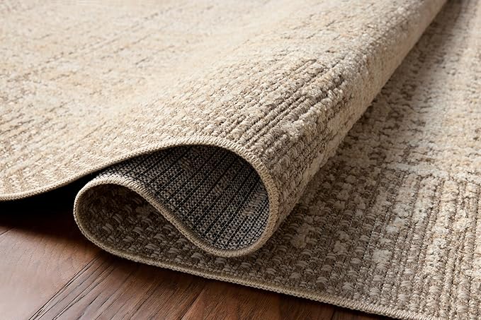 Loloi Amber Lewis Bexley Collection BEX-06 Natural/Taupe 2'-7" x 4' Accent Rug Neutral, Textured, Living, Bedroom, Dining, Carpet