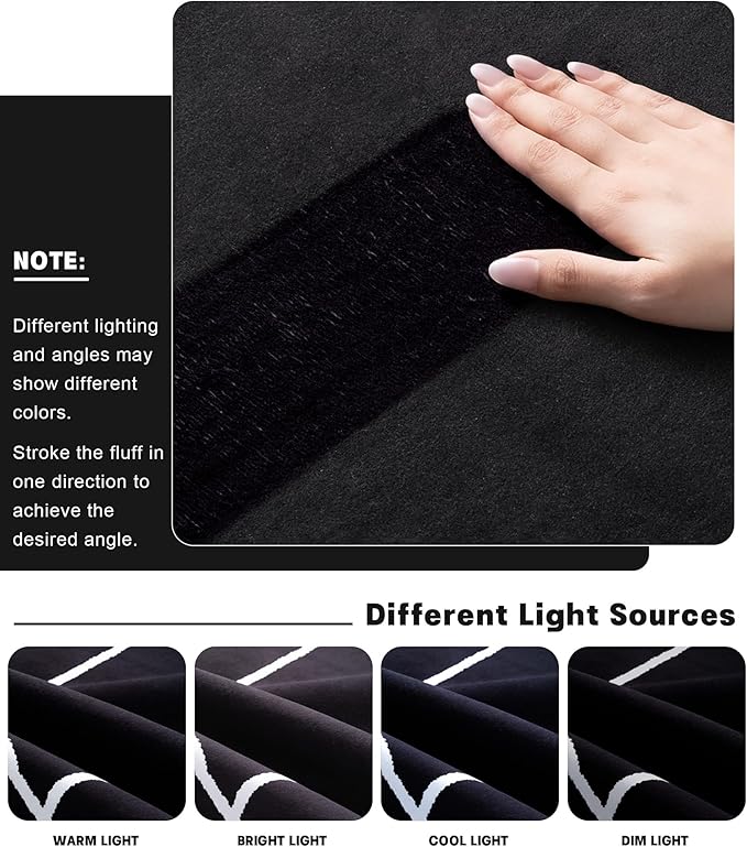 YIHOUSE Modern Washable Area Rug for Living Room Bedroom - Large Abstract Black and White Rug Non-Slip Ultra-Thin Home Decor (Dark Abstract, 8'x10'ft)