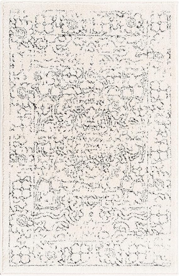 Unique Loom Isabella Collection Area Rug - Adjani (2' x 3' 1" Rectangle, White/ Blue)