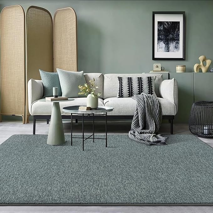 AROGAN Washable 6×9 Living Room Rug, Modern Area Rugs with Soft Memory Foam for Bedroom, Minimalist Non-Slip Indoor Floor Carpet for Dining Room Office Kids Playroom Decor, Grey