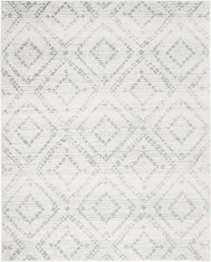 SAFAVIEH Area Rug 8x10 - Adirondack Collection - Large - Ivory & Light Blue, Geometric Trellis Pattern, Non-Shedding & Easy Cleaning, Ideal for Living Room, Bedroom, Office, Dining Space (ADR131T)