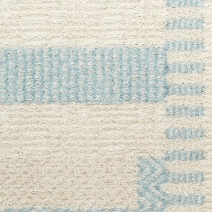 Nourison Home Nordic Ivory Blue 5' x 7' Area Rug - Easy Clean, Non Shedding, Bed Room, Living Room, Dining Room, Kitchen (5' x 7')
