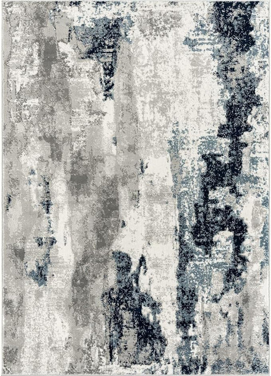 LUXE WEAVERS Kimberly Collection Ivory 4x5 Modern Abstract Area Rug