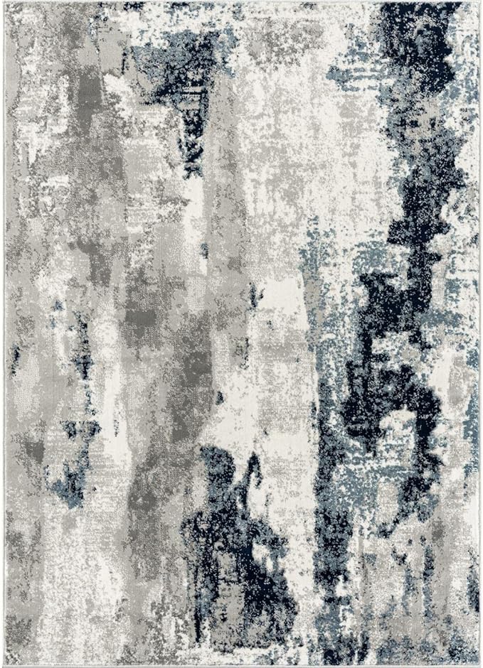 LUXE WEAVERS Kimberly Collection Ivory 9x12 Modern Abstract Area Rug
