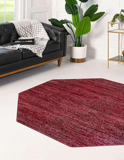 Unique Loom Finsbury Collection Area Rug - Kate (7' 10" Octagon, Red)