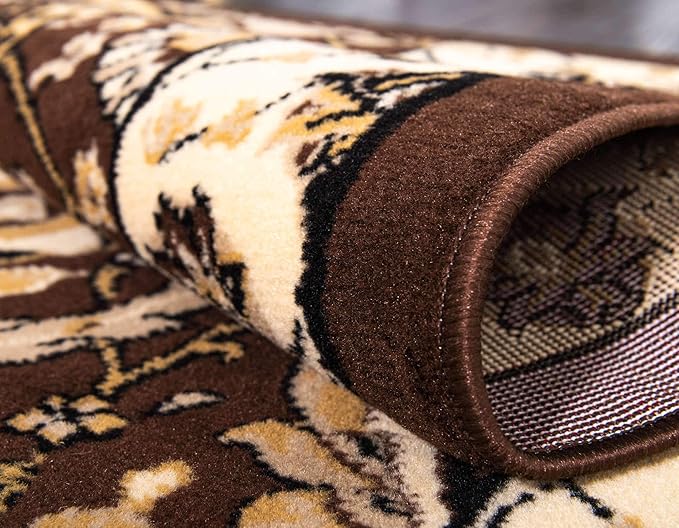 Unique Loom Espahan Collection Area Rug - Cape Cod (5' 1" x 8' Rectangle, Brown/ Beige)